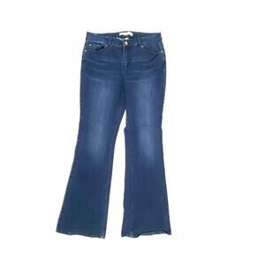 Cato Contemporary Flare‎ Women's size 12 Dark Wash Blue Denim Jeans